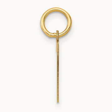 Small Polished Number 7 Charm, 14K