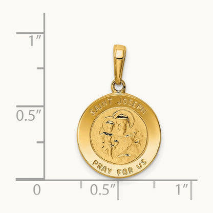 Saint Joseph Medal Charm, 14K