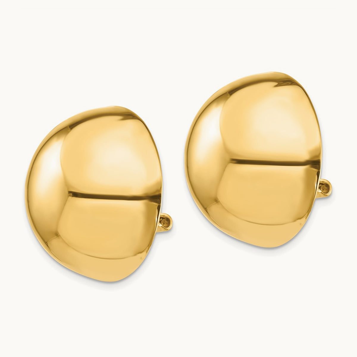 Omega Clip Half Ball Non-pierced Earrings — 24mm