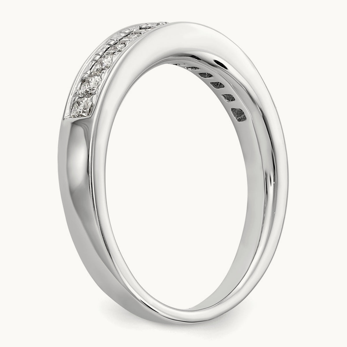 Diamond Wedding Band, 14K White Gold