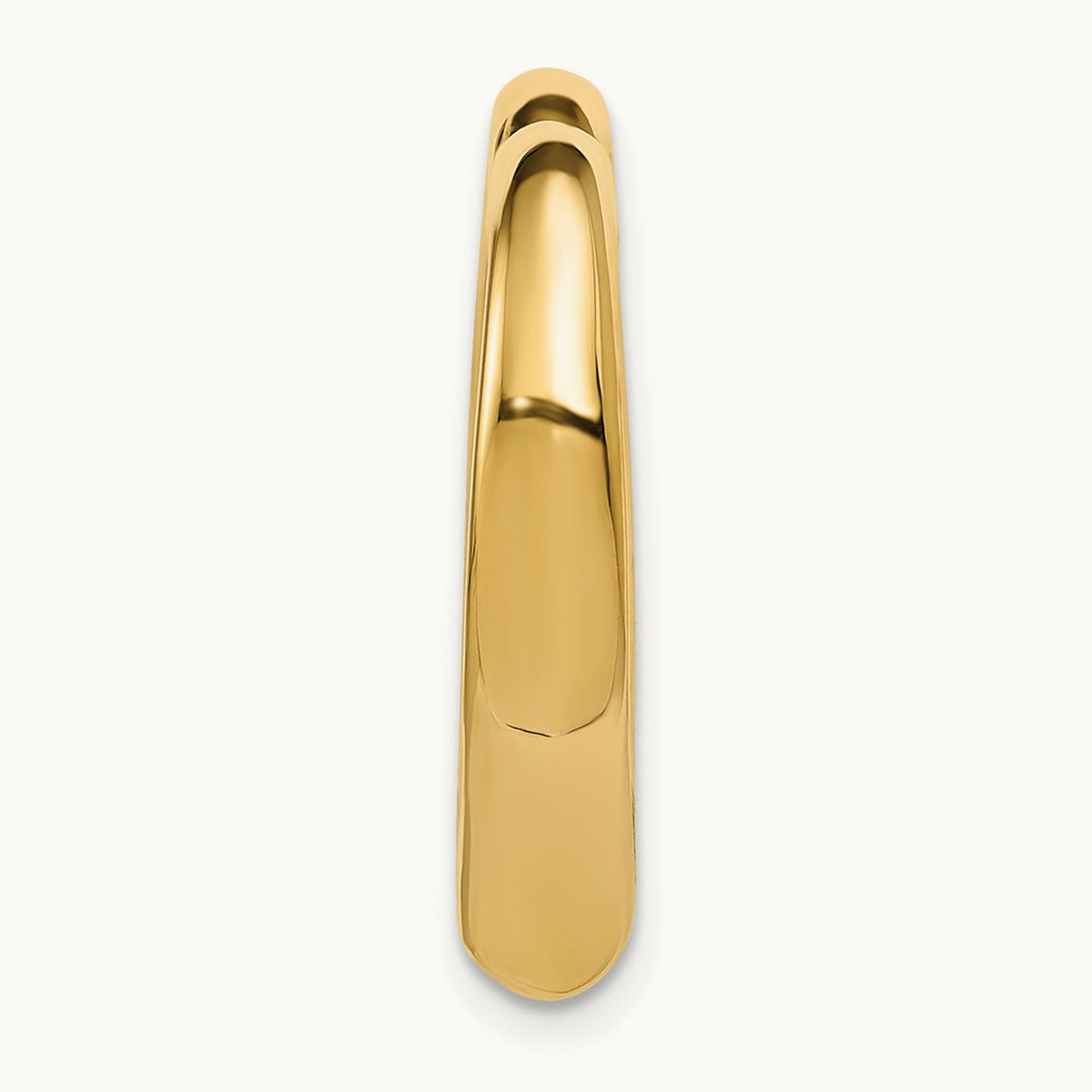 Polished Heart Chain Slide — 14K Yellow Gold, 24mm
