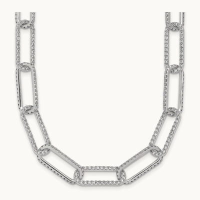 TO 14kw 8 5/8ct Lab Grown Diamond VS+ F+ 18in Comp. Link Necklace