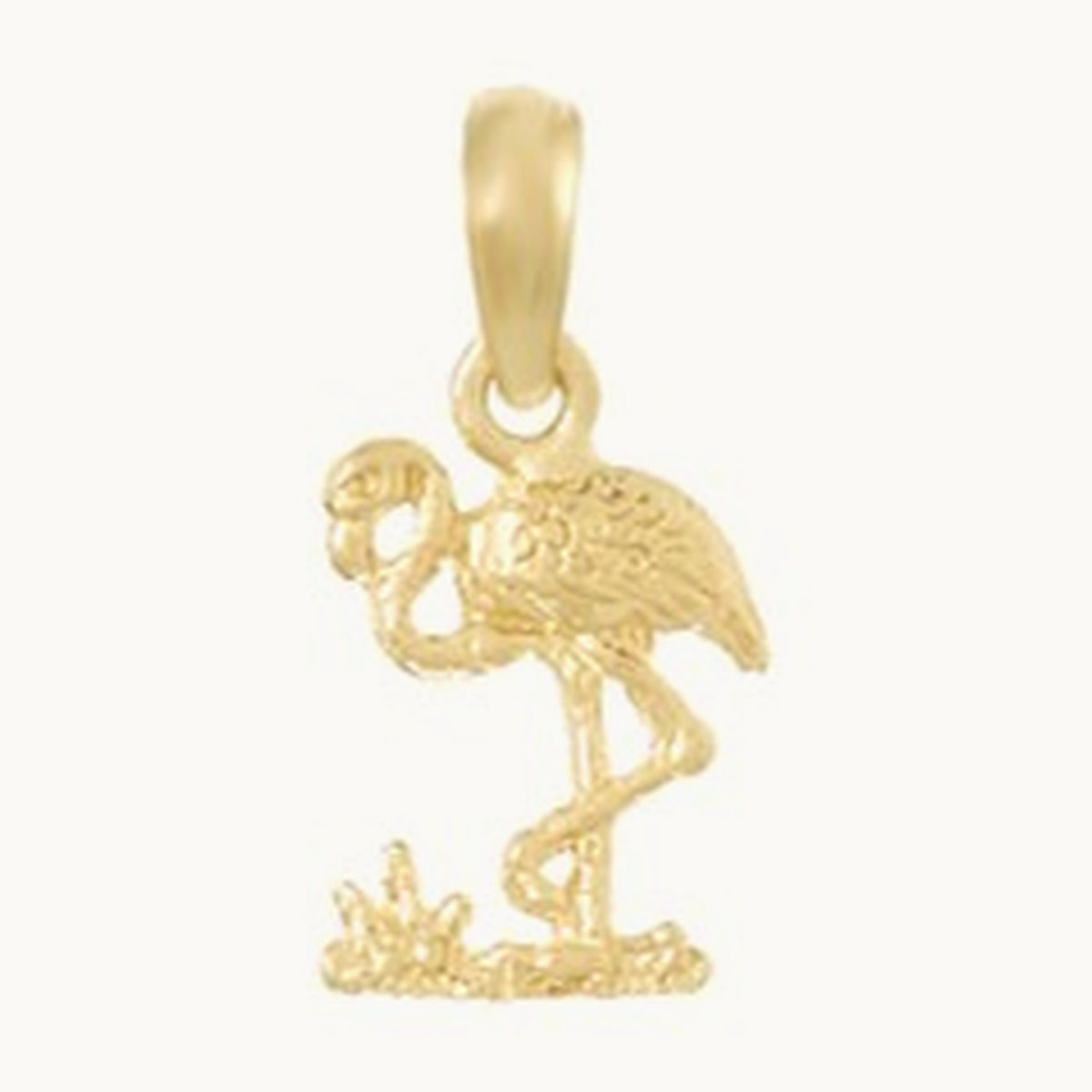 Mini Flamingo Charm, 14K