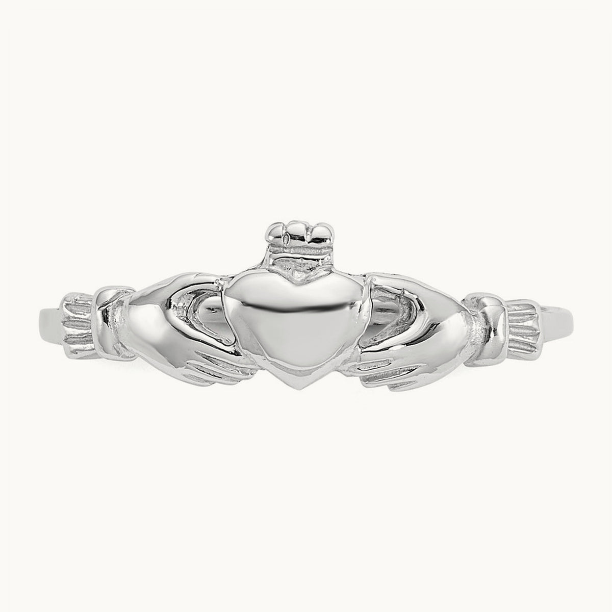 Child's Claddagh Ring — 14K White Gold