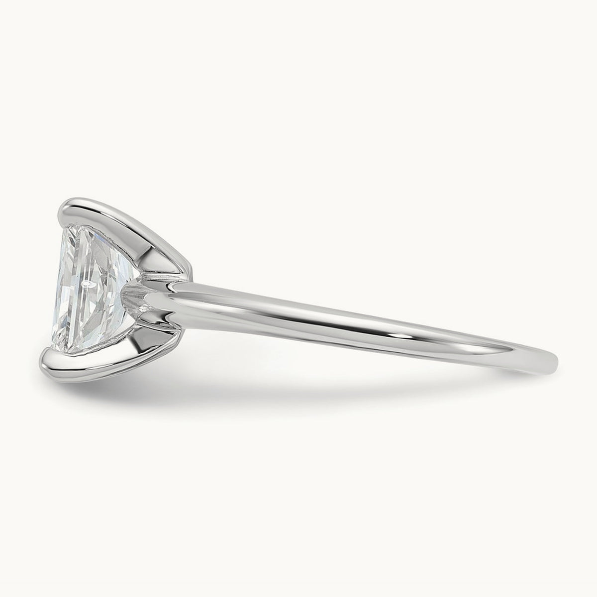 Radiant Solitaire Engagement Ring, 0.50-5.00 ct tw Lab-Grown Diamond — 14K White Gold