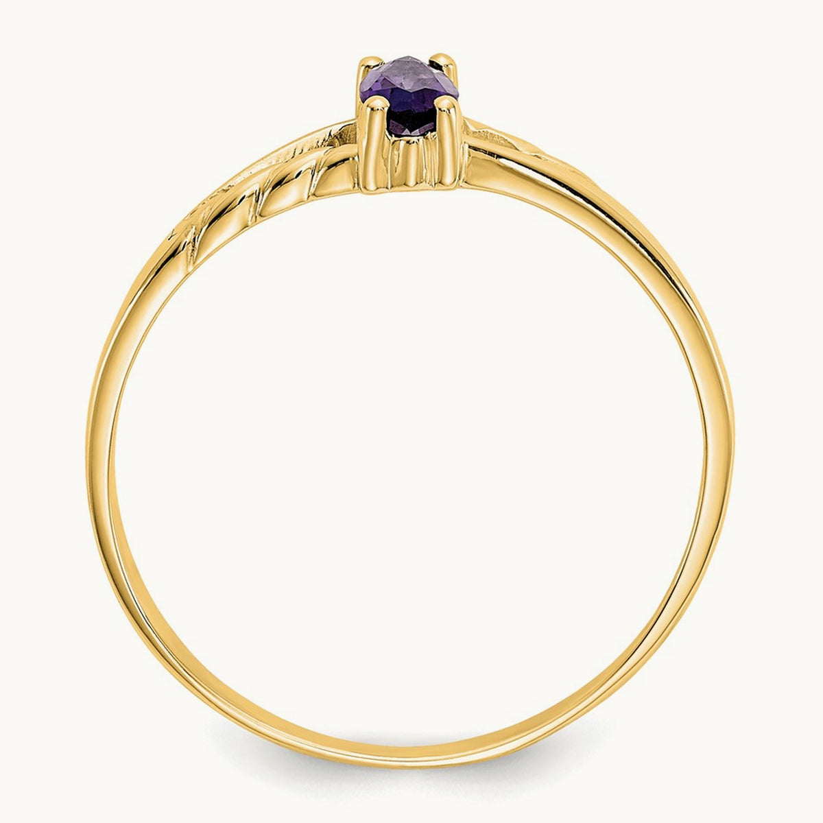 Amethyst Birthstone Ring, 14K
