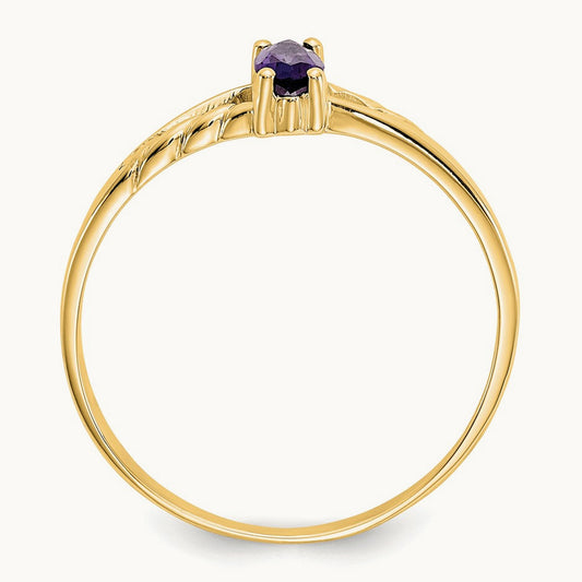 Amethyst Birthstone Ring, 14K
