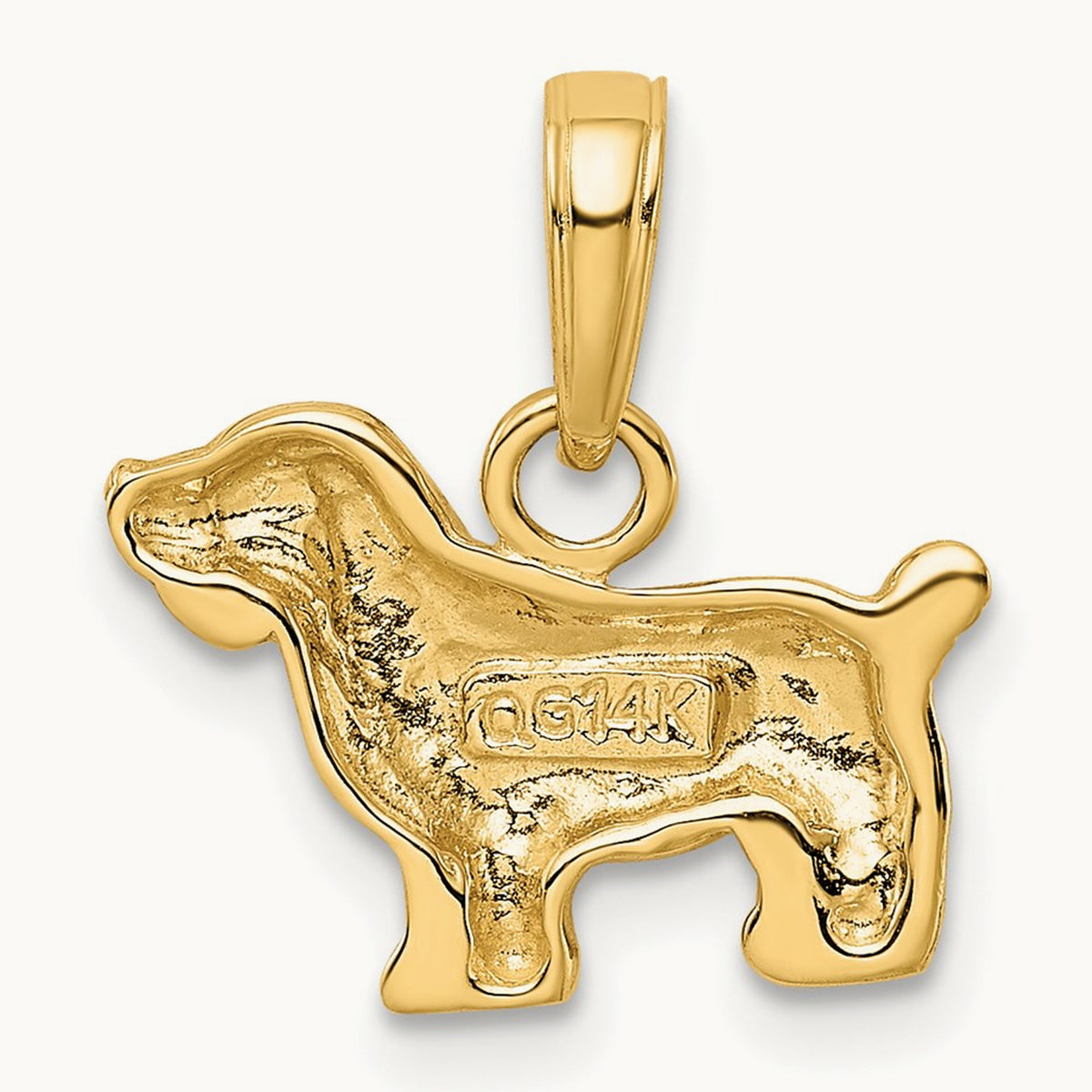 Cocker Spaniel Dog Pendant, 14K