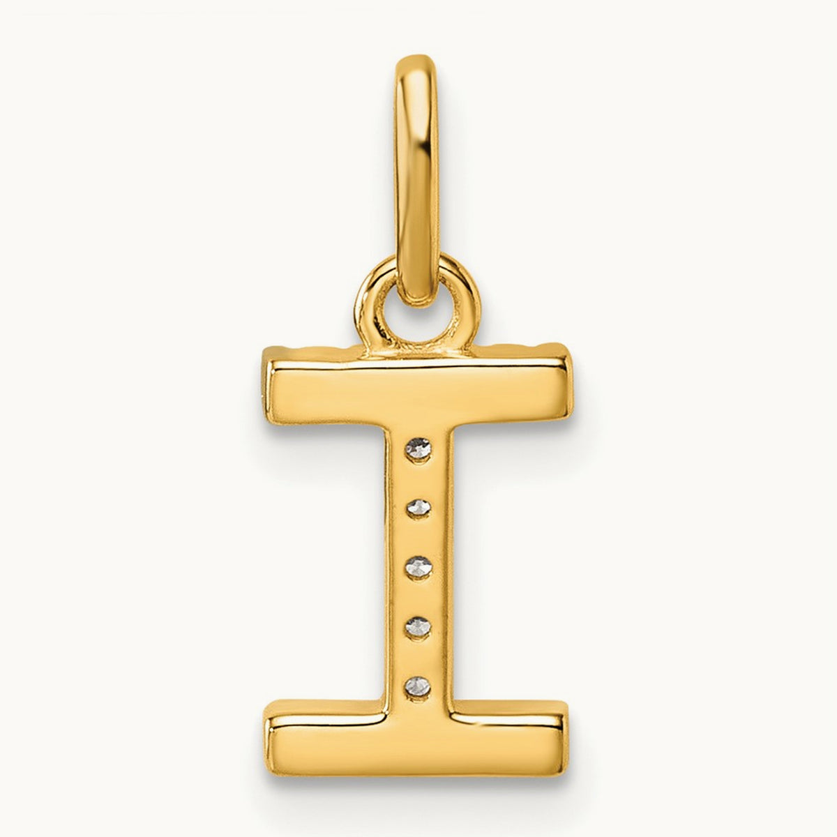 Twisted Diamond Charm — 14K Yellow Gold, I