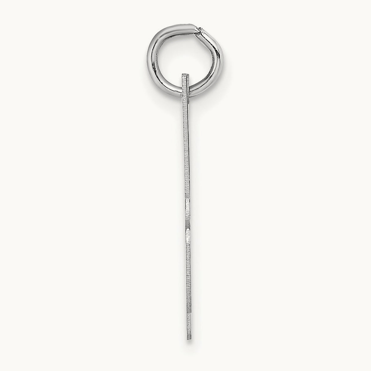 Large Script Initial Charm — 14K White Gold, H