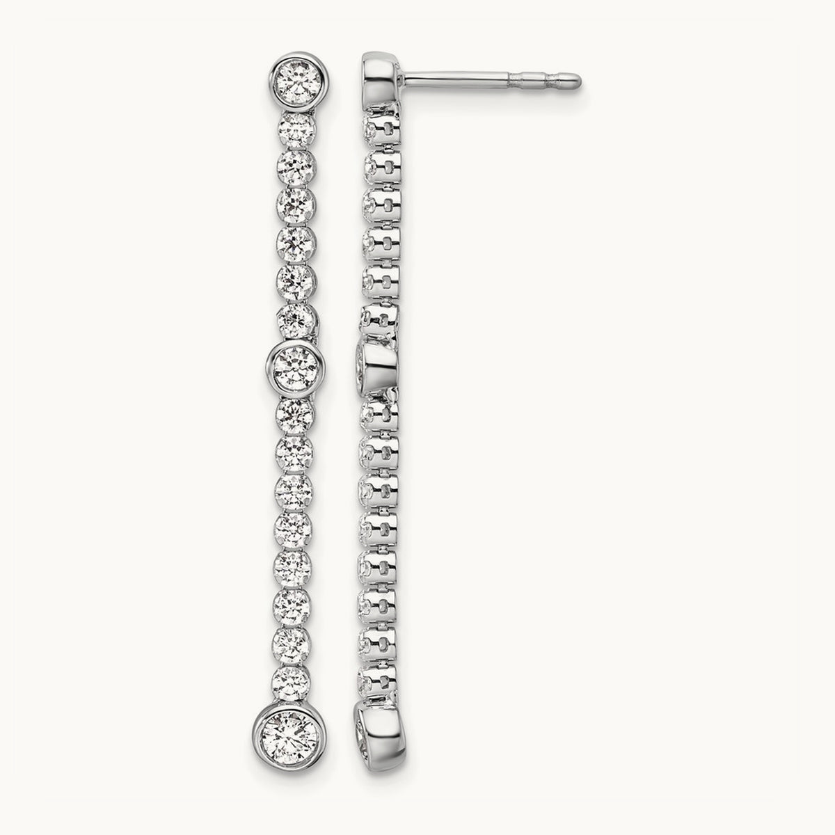 Dangle Post Earrings, 1.00 ct tw Lab-Grown Diamond