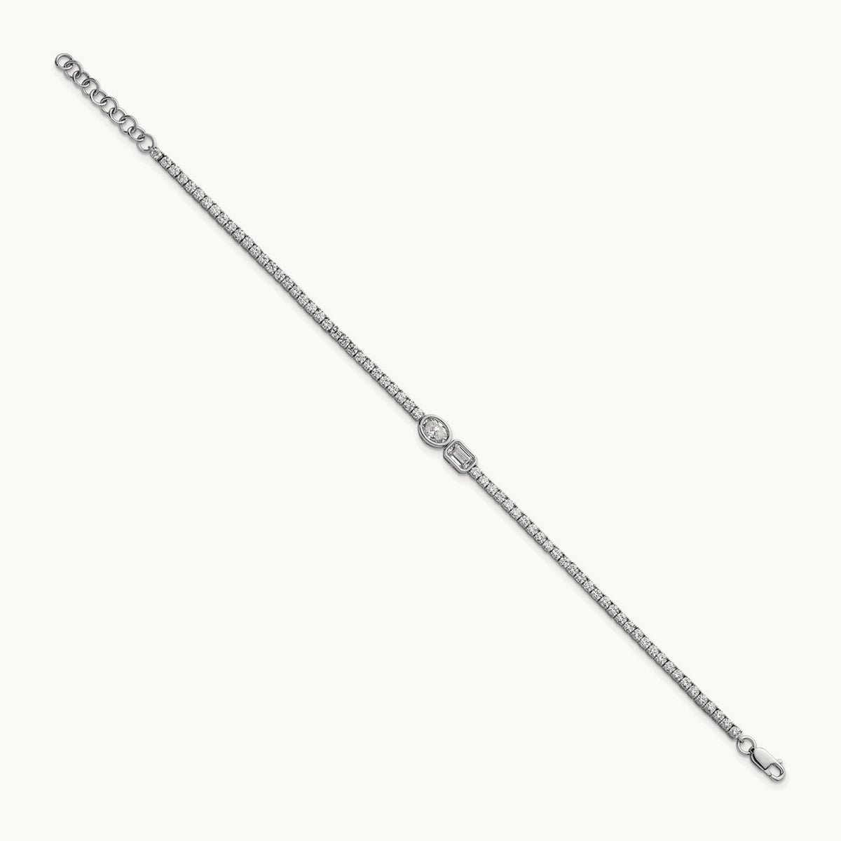 With Ext. Tennis Bracelet, 3.00 ct tw Lab-Grown Diamond