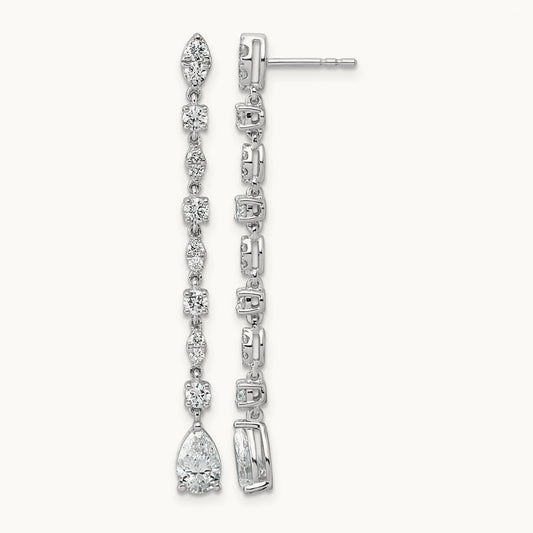 Post Multi Cut Drop Earrings, 2.00-3.50 ct tw Lab-Grown Diamond