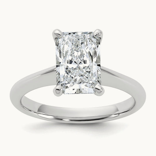 Radiant 8X Ring, 2.00 ct tw Lab-Grown Diamond — 14K White Gold