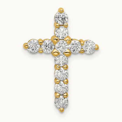 AA 1ct. Diamond Cross Chain Slide, 14K