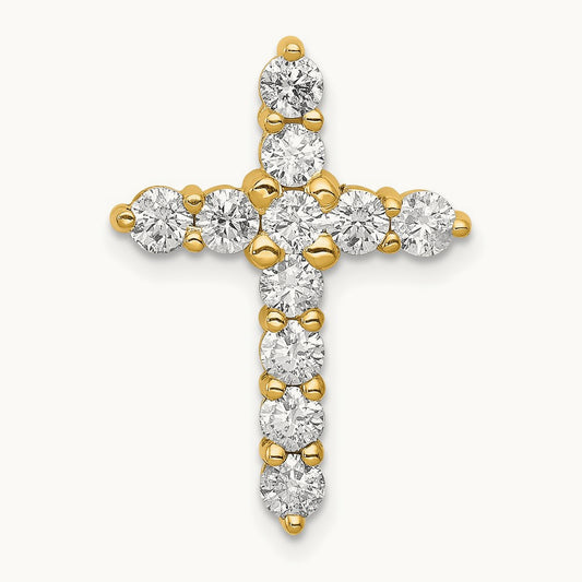 AA 1ct. Diamond Cross Chain Slide, 14K