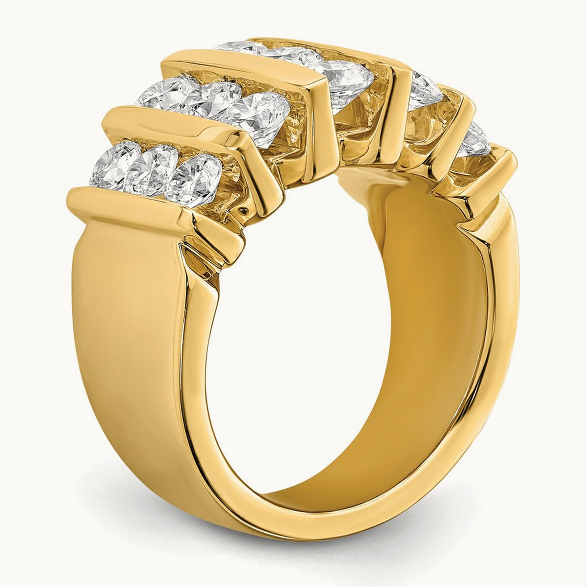 Fashion Band, 1.00-3.00 ct tw Lab-Grown Diamond — 3 ct, 14K Yellow Gold