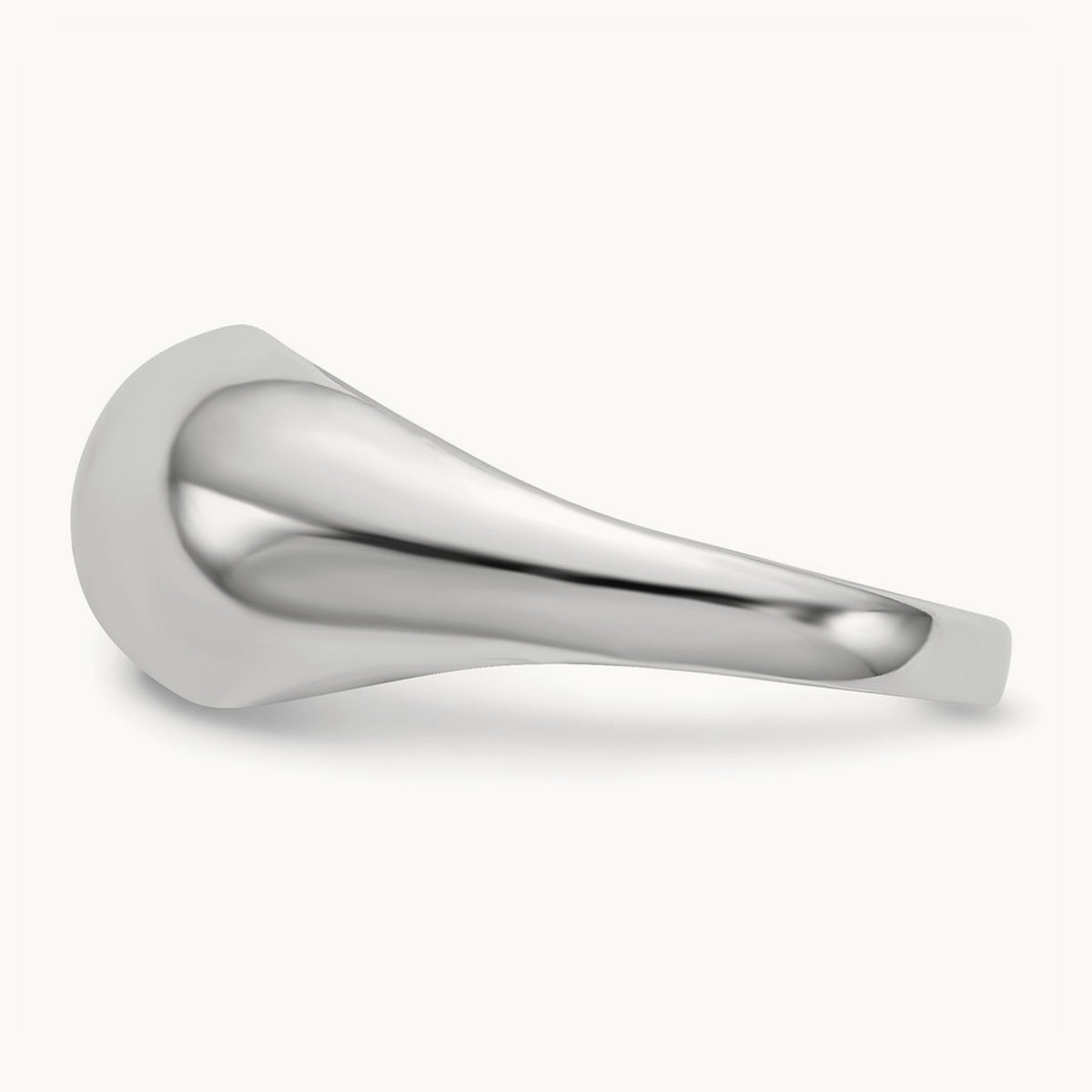 Polished Dome Ring, 14K White Gold