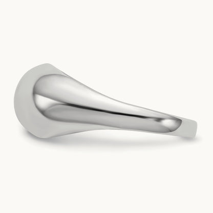 Polished Dome Ring, 14K White Gold