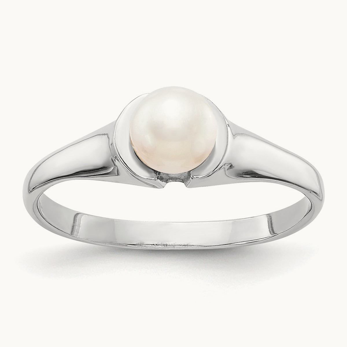 FW Cultured Pearl Ring, 5mm, 14K White Gold