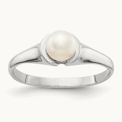 FW Cultured Pearl Ring, 5mm, 14K White Gold
