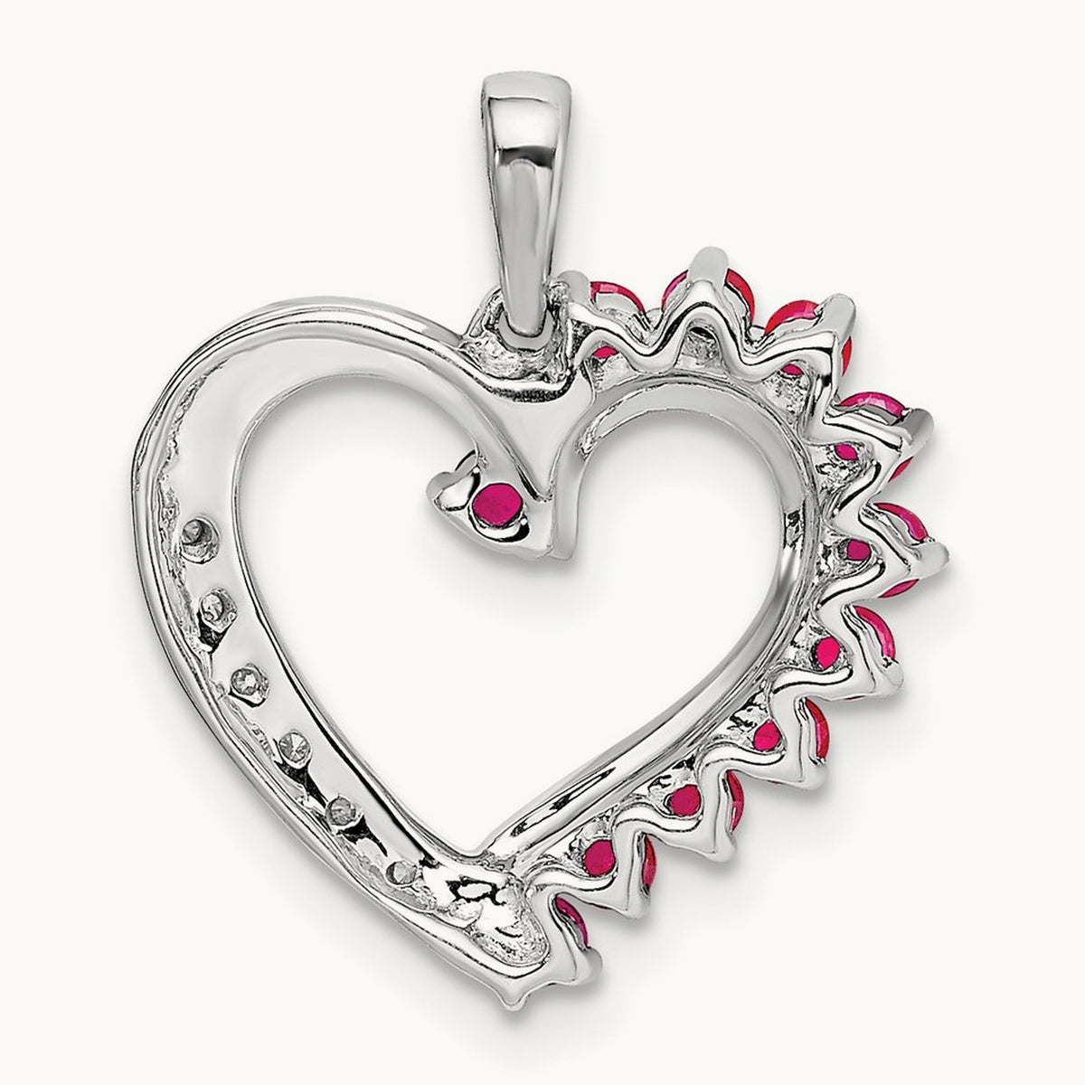 Ruby and Diamond Heart Pendant — photo set