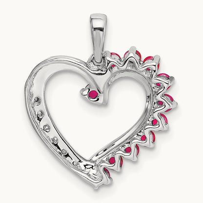 Ruby and Diamond Heart Pendant — photo set
