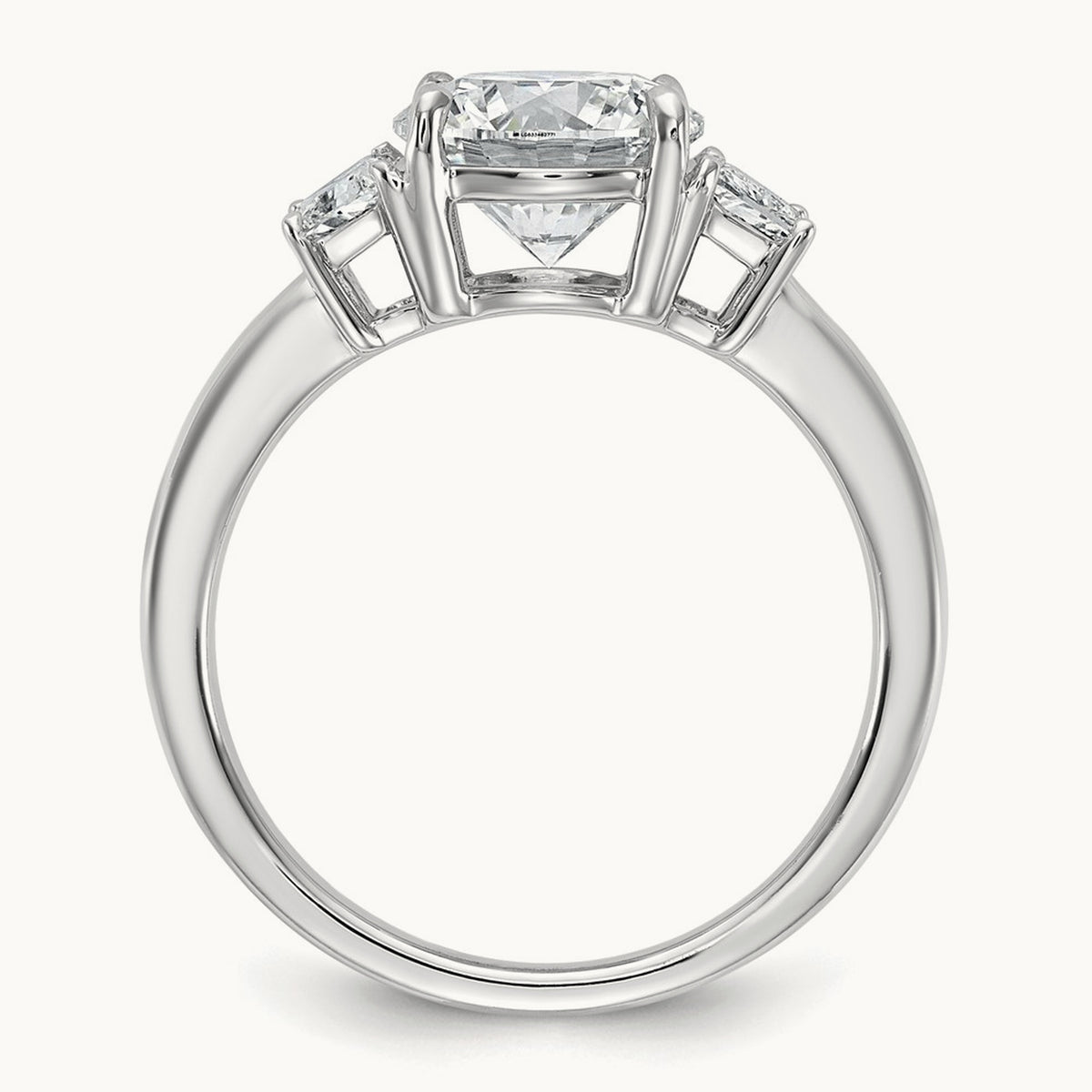 Trapezoid Sidestones Engagement Ring, 0.25-3.75 ct tw Lab-Grown Diamond — 2 1/2 ct, VS (Best) · Certified, 14K White Gold