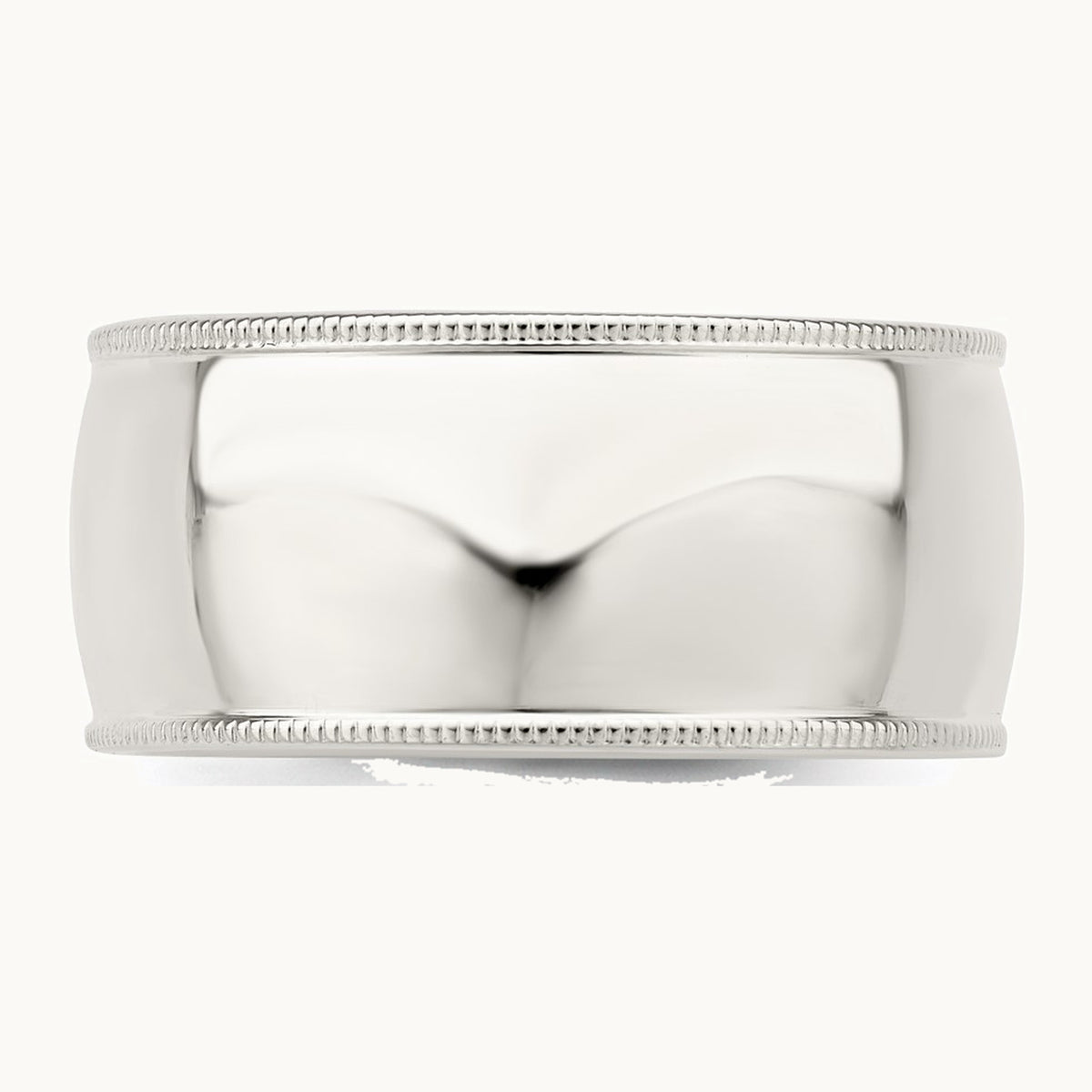 Comfort Fit Half Round Milgrain Band — photo set
