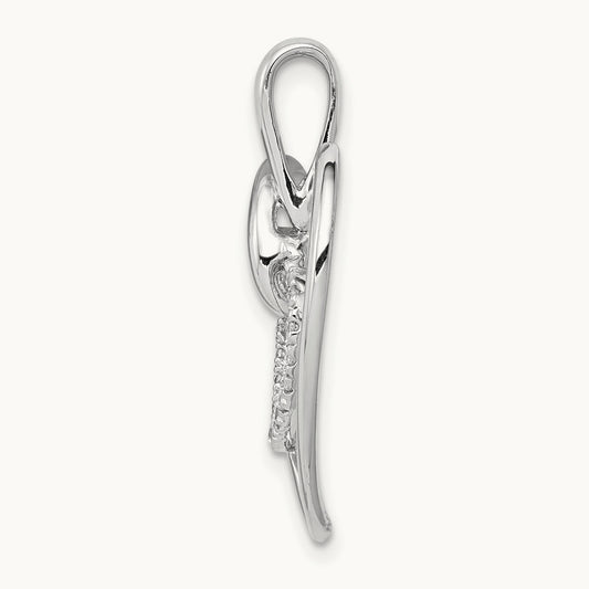 1/10ct. Diamond Double Heart Pendant — photo set
