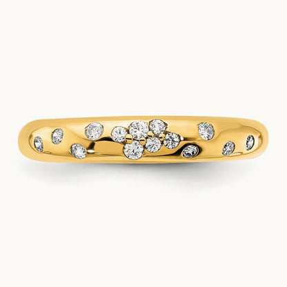 Polished Diamond Sprinkle Ring — 7.00, 7