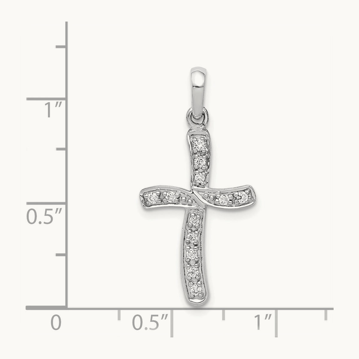 1/8ct. Diamond Cross Pendant — photo set