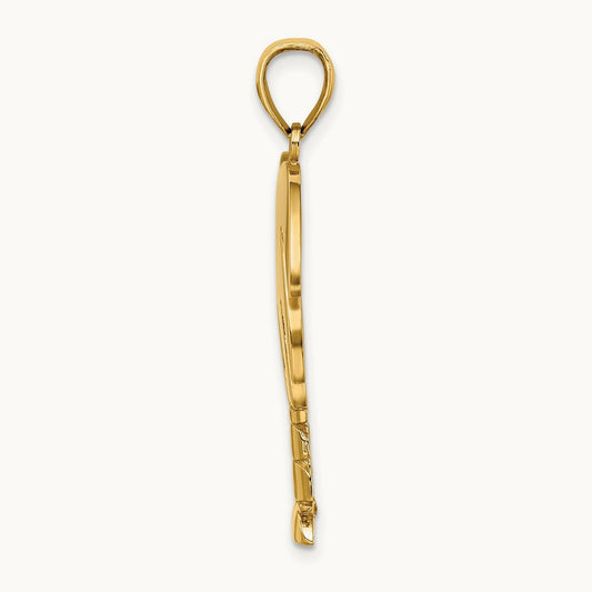 Large Charleston Palm Tree Charm, 14K
