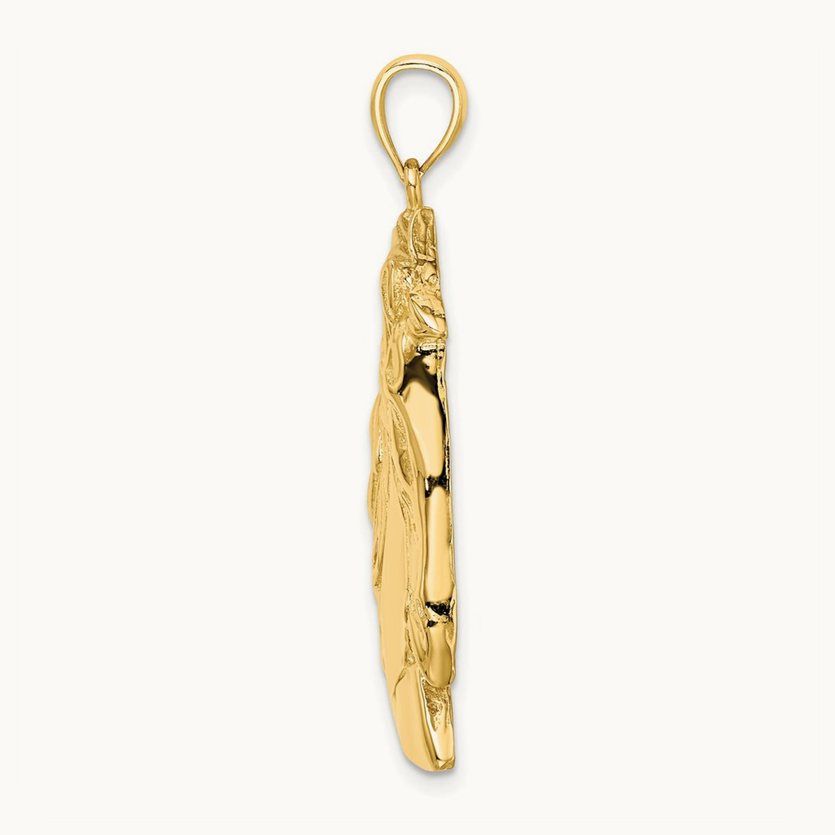 Horse Head w/Long Mane Charm, 14K
