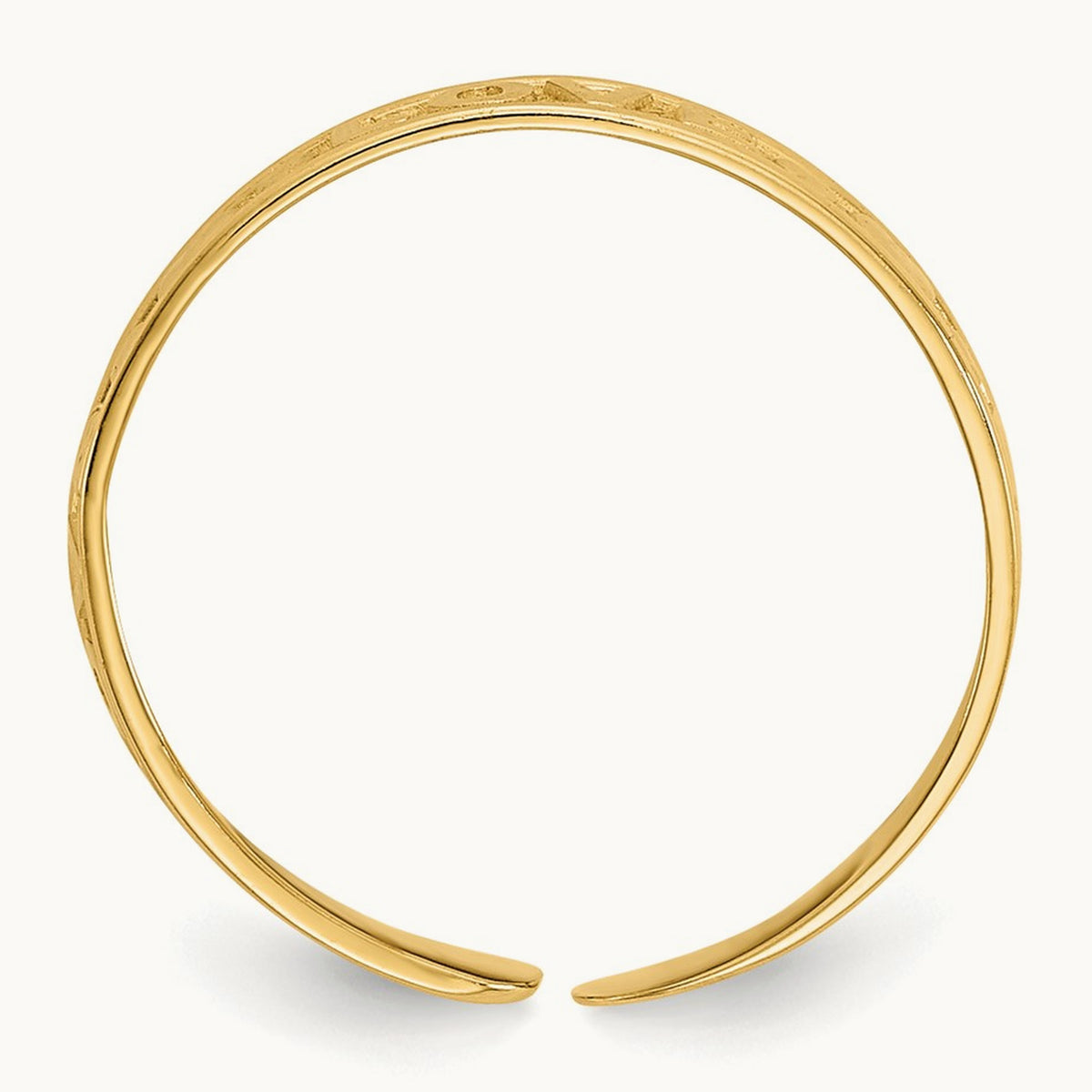 Polished LOVE and Hearts Toe Ring — 14K Yellow Gold