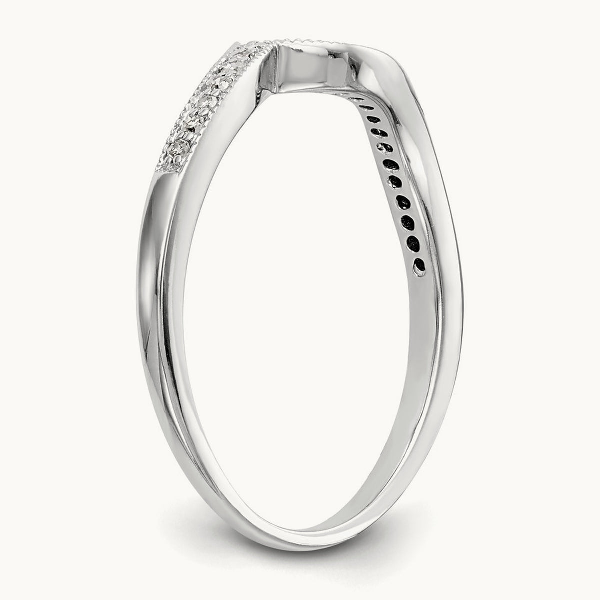 Diamond Wedding Band, 14K White Gold