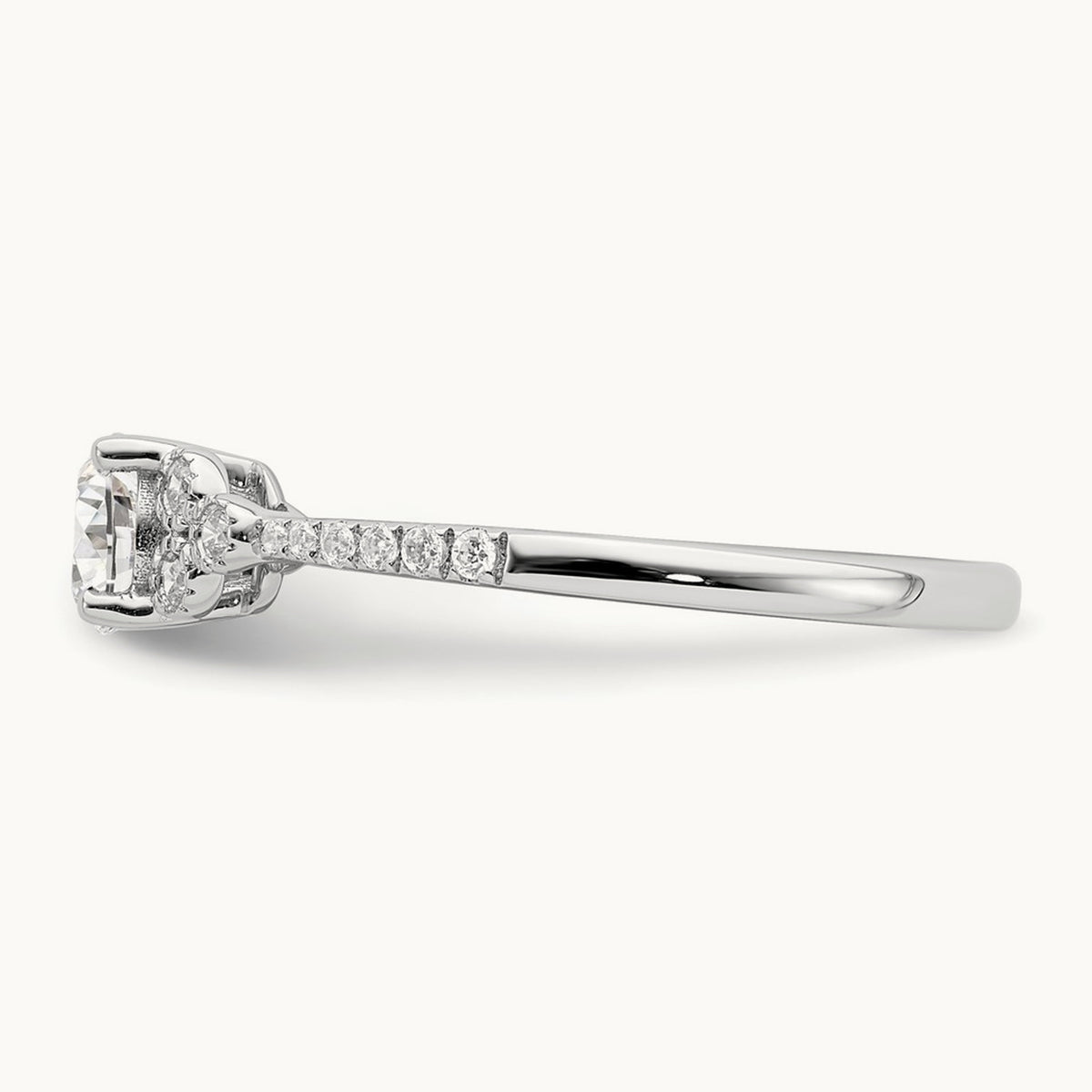 1/2ct Round Semi-Mount Engagement Dia Ring, 14K White Gold