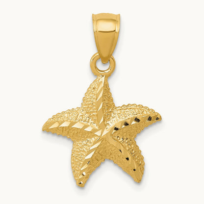 Starfish Pendant, 14K