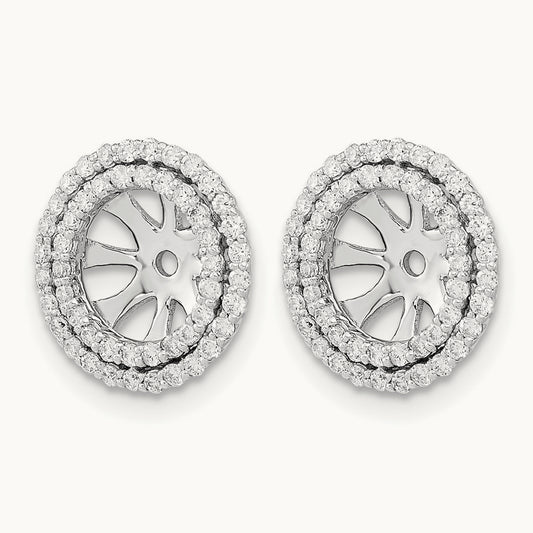 Diamond Earring Jackets, 14K White Gold