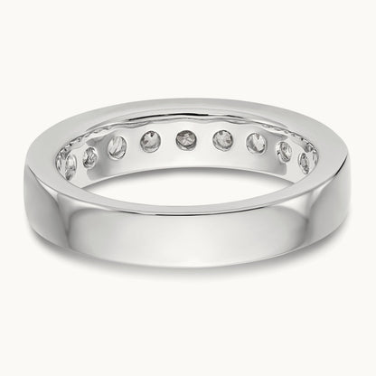 9- Stone Channel Band Mounting, 3mm, 14K White Gold