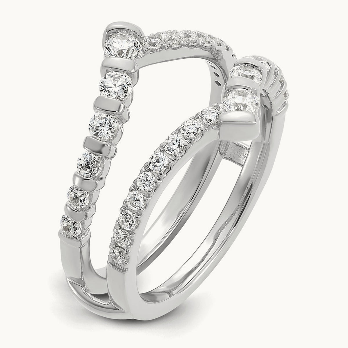 Ring Guard, 0.75 ct tw Lab-Grown Diamond — 14K White Gold