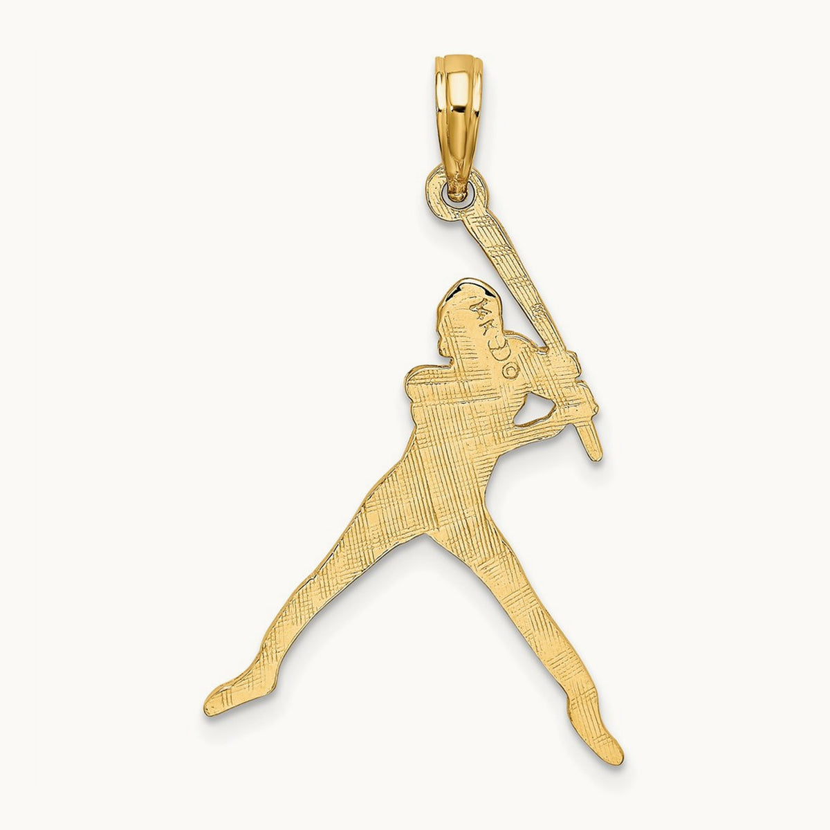 Baseball Batter Charm, 14K