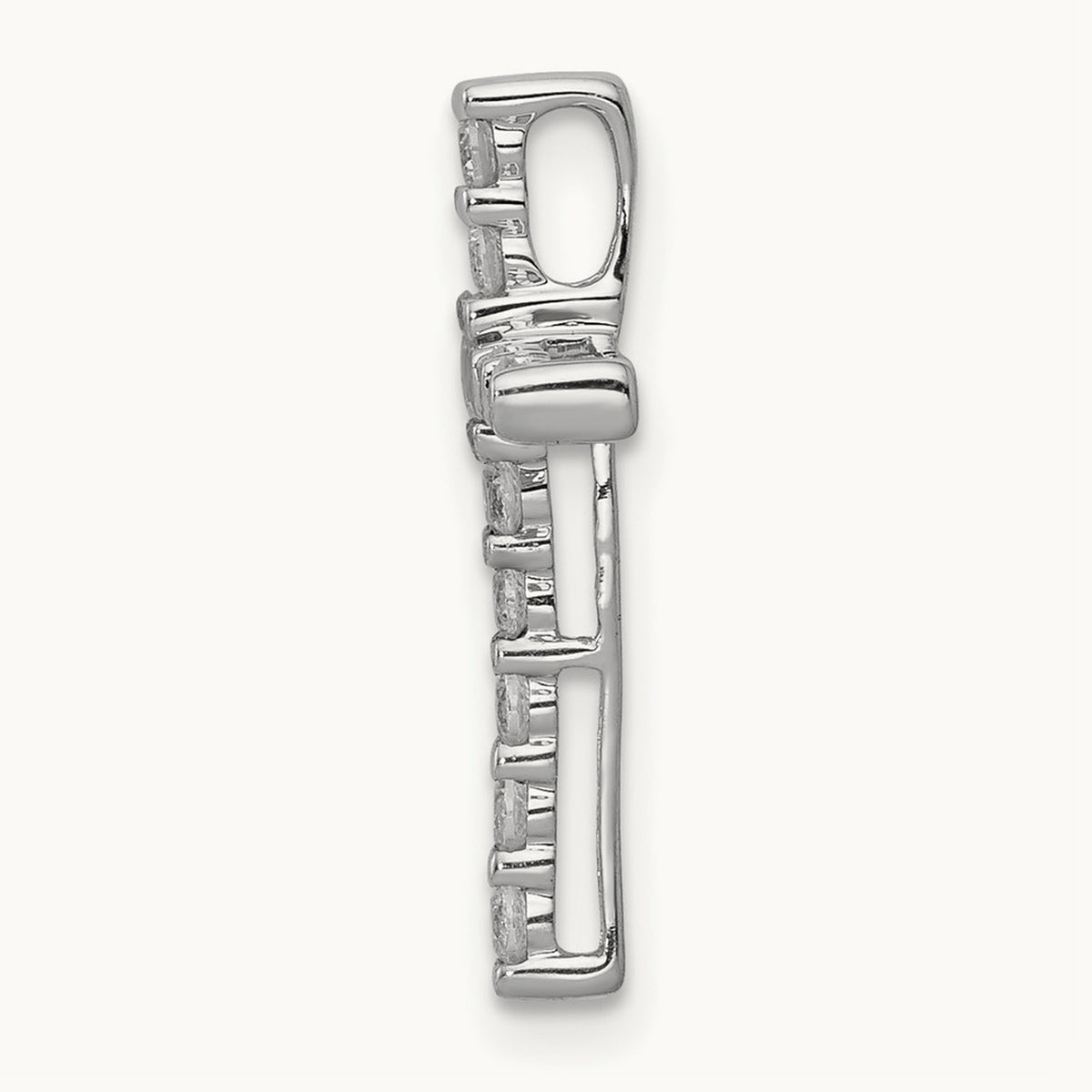 Cross Chain Slide Pendant, 0.25 ct tw Lab-Grown Diamond