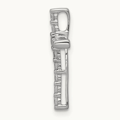 Cross Chain Slide Pendant, 0.25 ct tw Lab-Grown Diamond