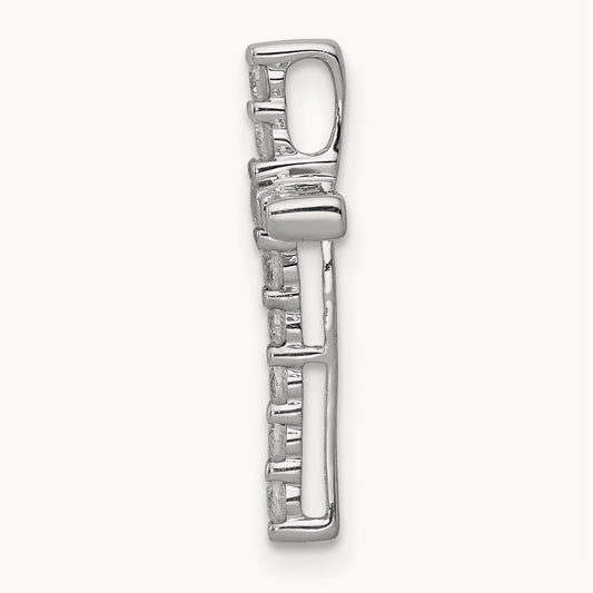 Cross Chain Slide Pendant, 0.25 ct tw Lab-Grown Diamond