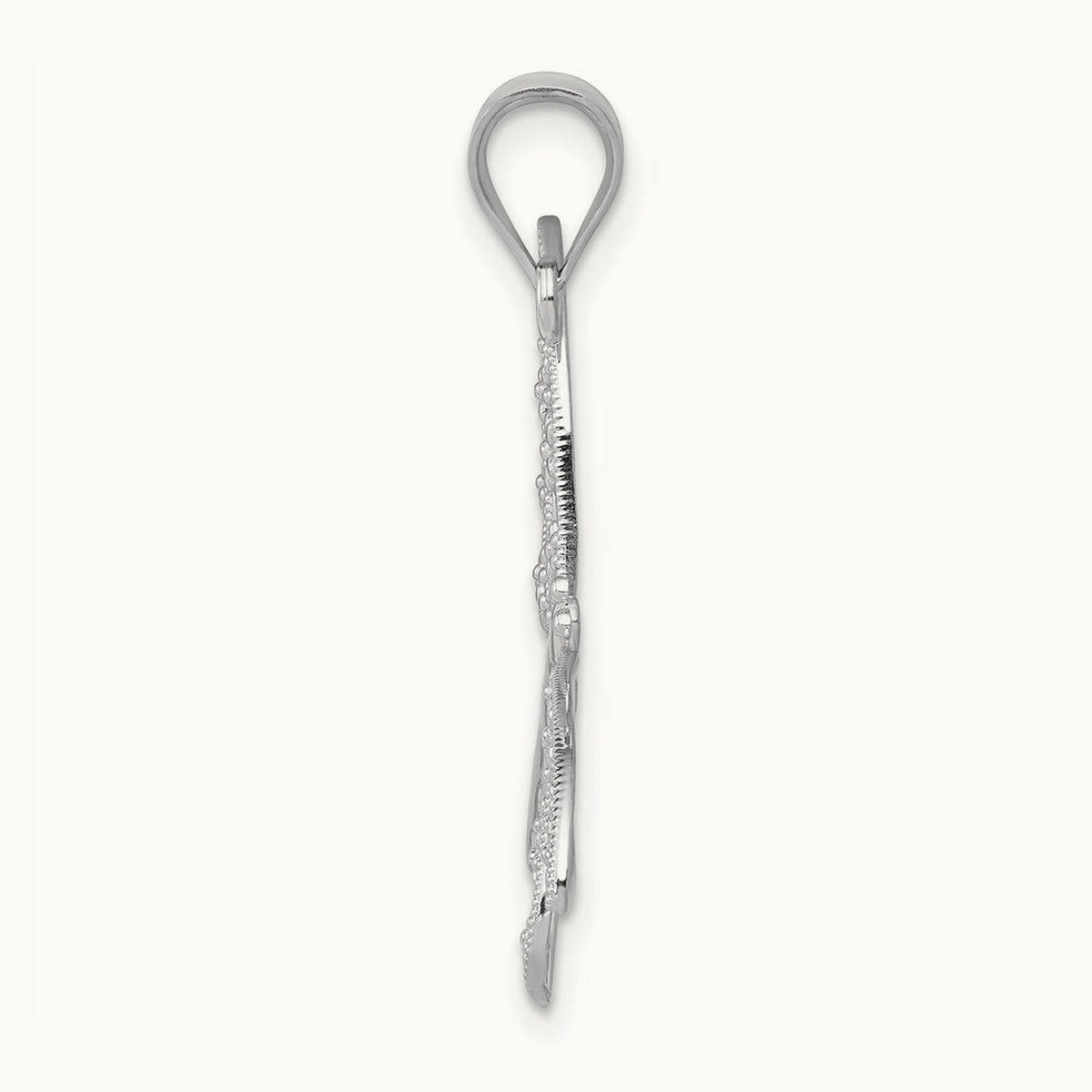 Filigree Dragonfly Pendant — 14K White Gold