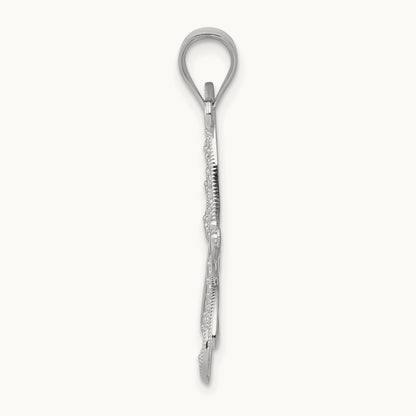 Filigree Dragonfly Pendant — 14K White Gold