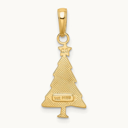 Polished Christmas Tree Pendant — 25mm