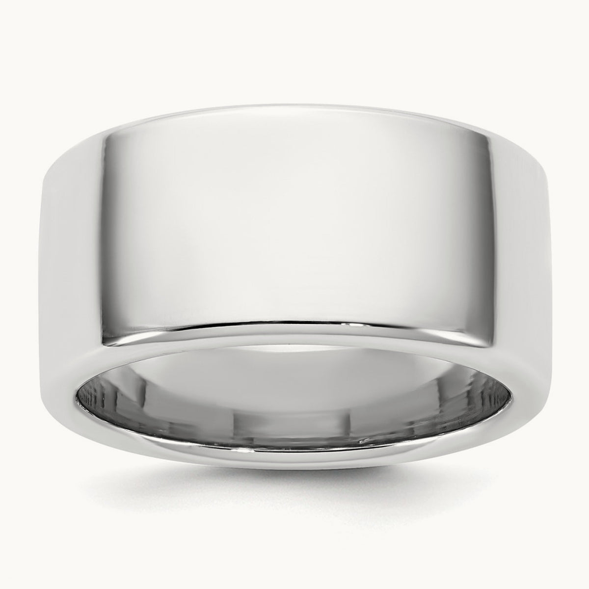 European Comfort Fit Band — 14K White Gold, 10mm
