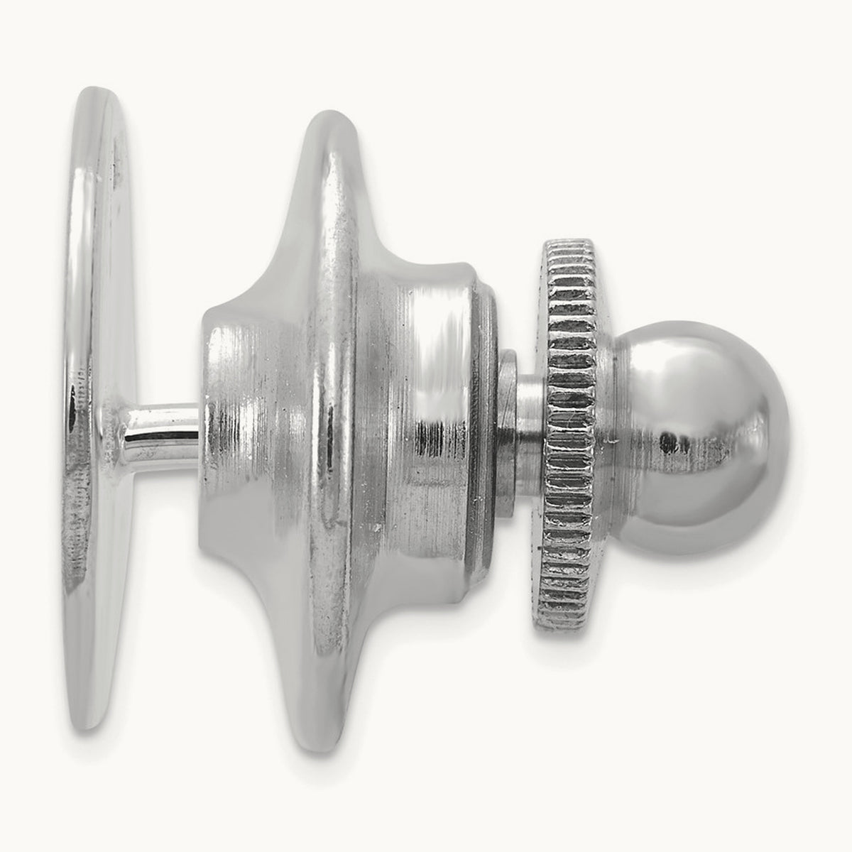 Men's Oval Tie Tac — 14K White Gold